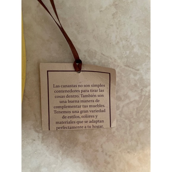 NWT Canasta Handmade Bag 100% Algodon gray, white and yellow. - Picture 5 of 6